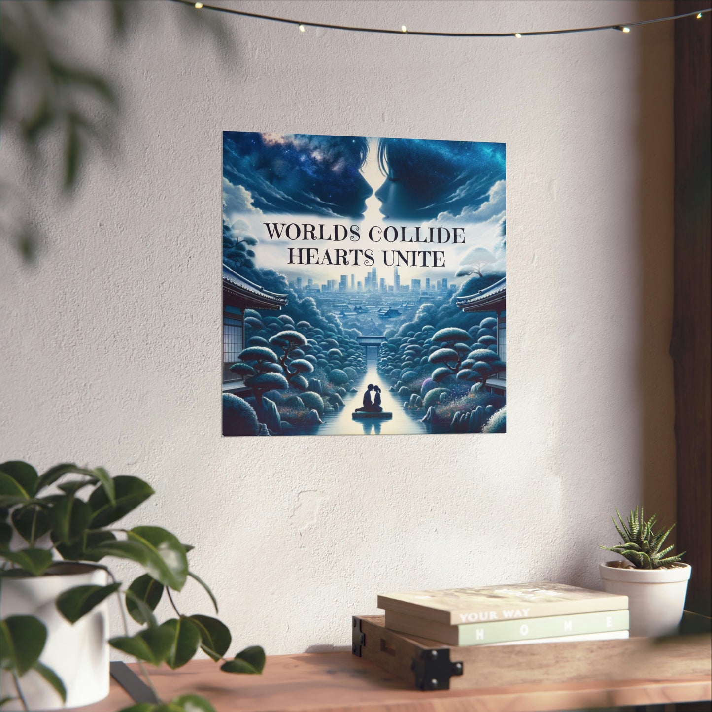 Worlds Collide Hearts Unite Posters | Matte Poster