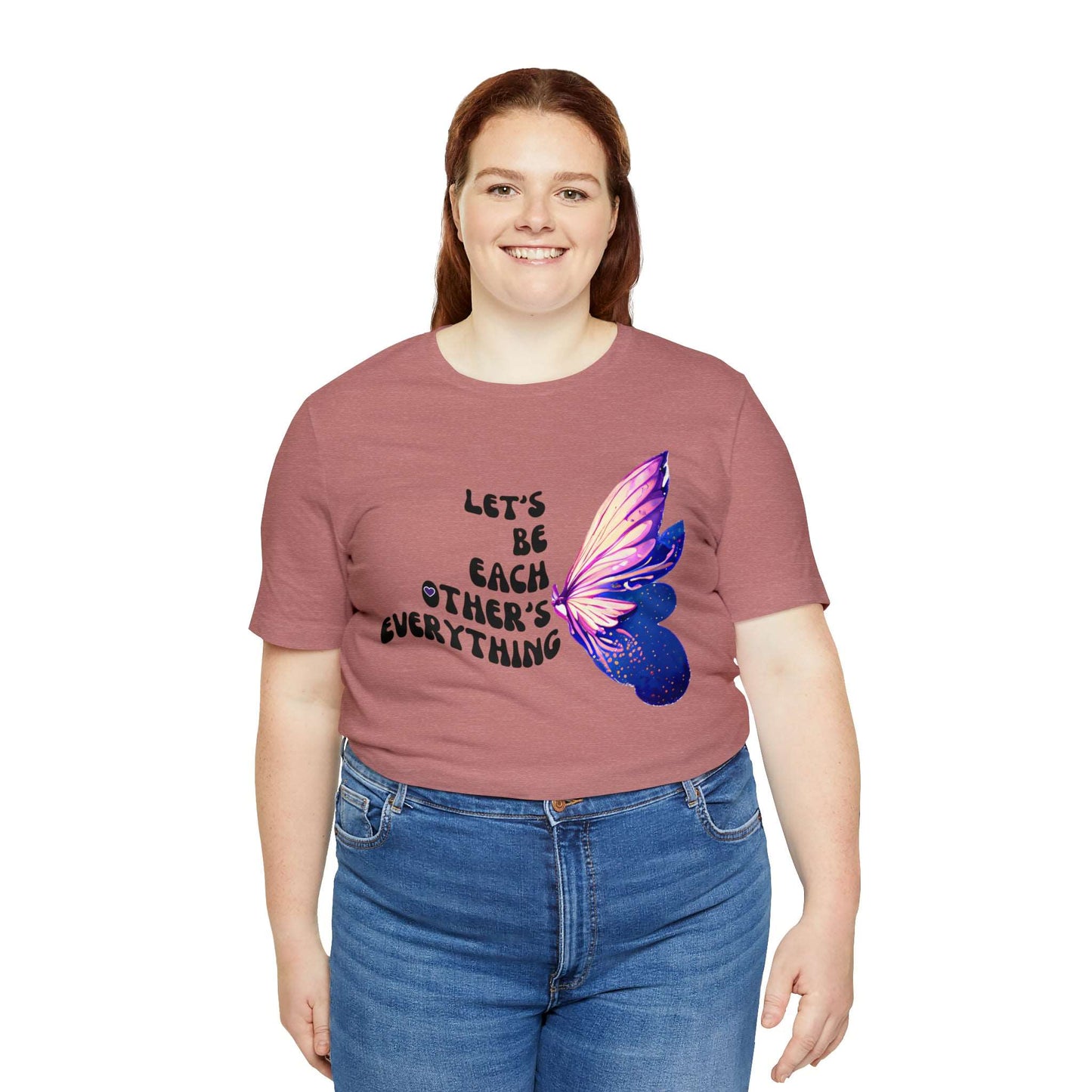 Beautiful Together Butterfly! -  Jersey T-Shirt | Front and Back Printed Tee - Brand63