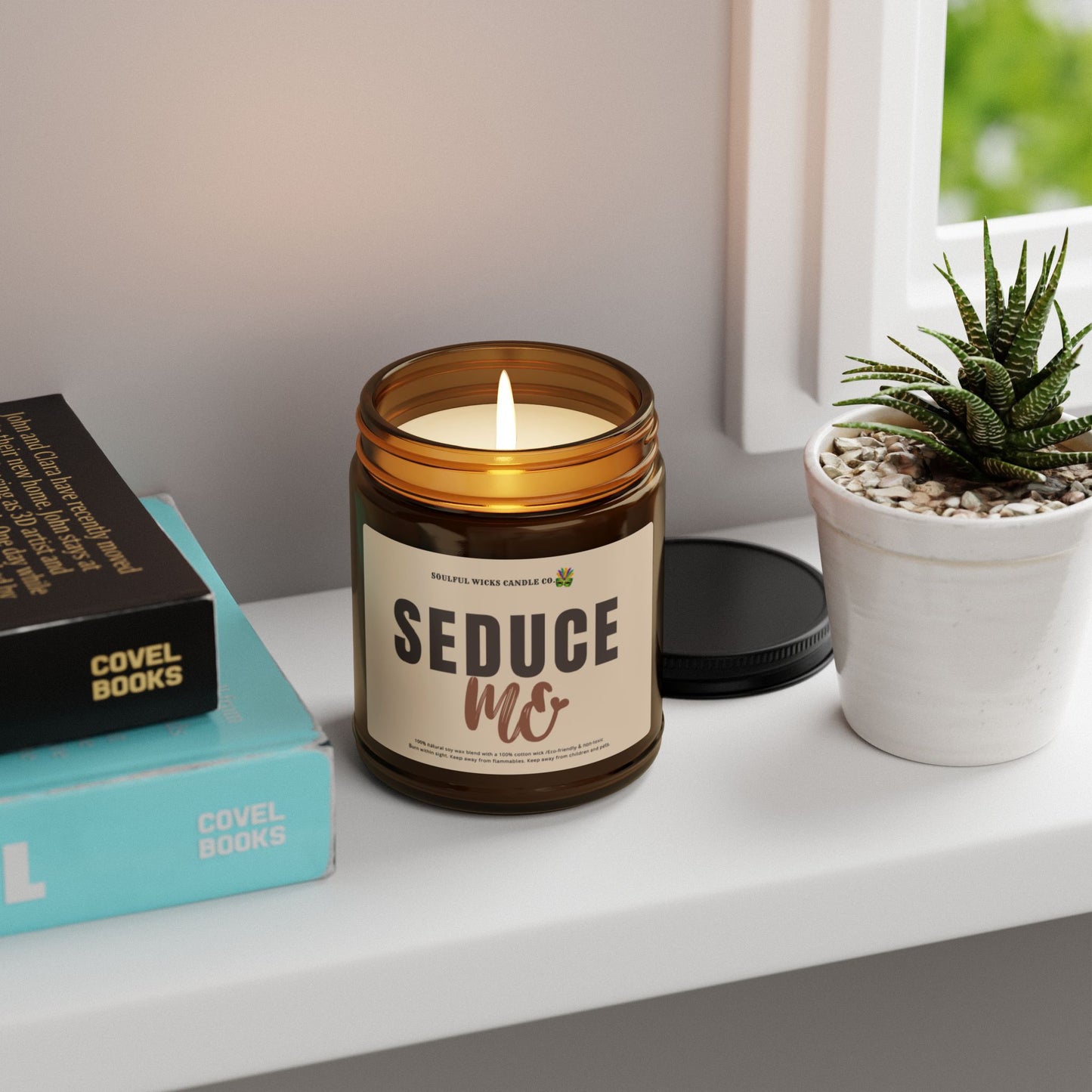 Seduce Me Scented Soy Candle In Amber Jar For Valentines Day