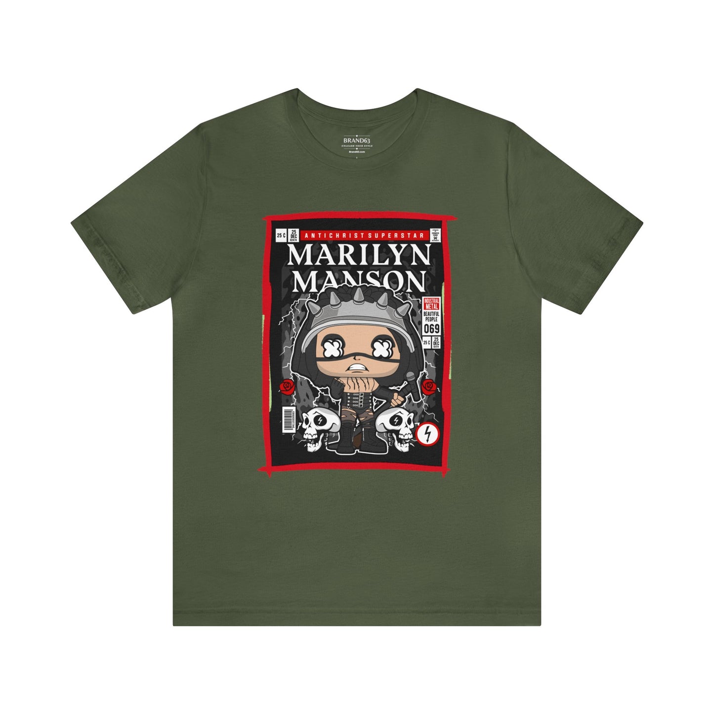 Marilyn Manson Retro Comic Book-Pop Art Graphic T-shirt