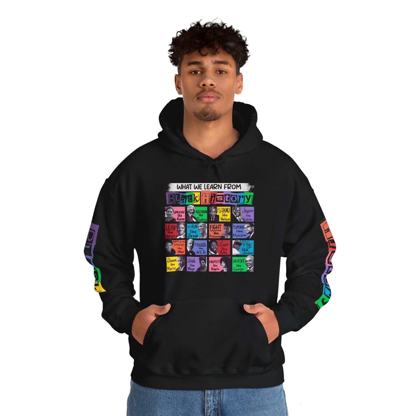 Limited Edition, Black History Icons Hoodie, Beautiful Black Heritage Iconic Apparel, Free Shipping on orders over $100, Celebrate Black History, African American Affirmation