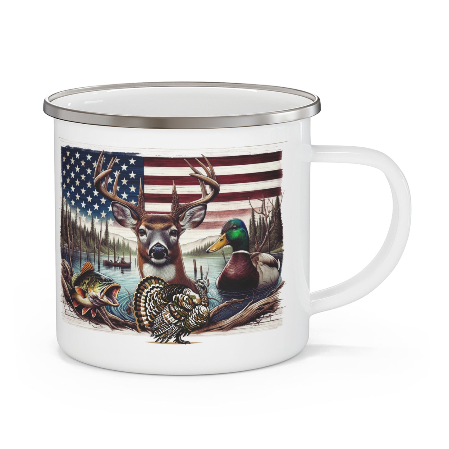 American Hunting  Outdoor Adventure Camping Mug