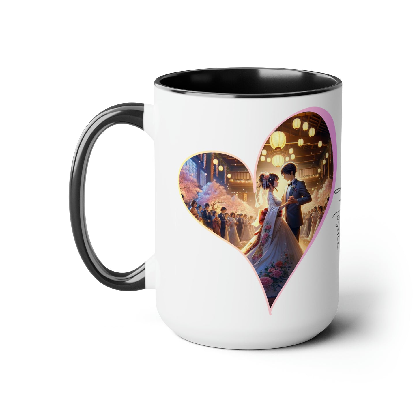 Yumi & Alex Carter Coffee Mug |  Two-Tone 15oz Mug