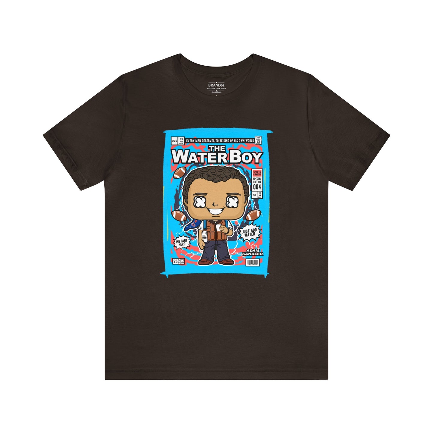 Brand63's exclusive The Water Boy Comic Book-Pop Art T-shirt collection, featuring vibrant designs with free shipping on orders over $100