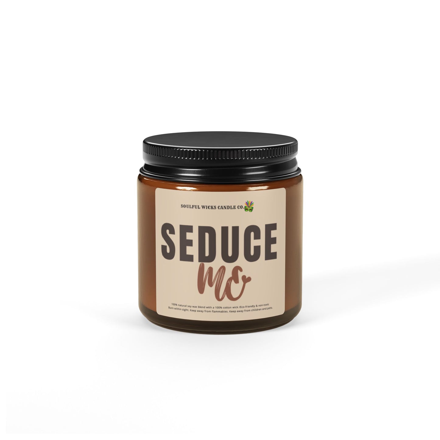 Seduce Me Scented Soy Candle In Amber Jar For Valentines Day