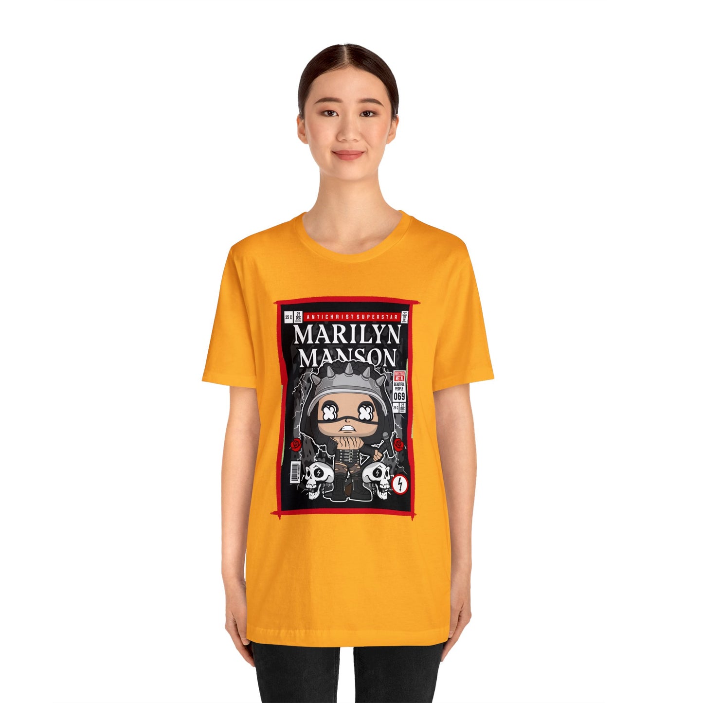 Marilyn Manson Retro Comic Book-Pop Art Graphic T-shirt