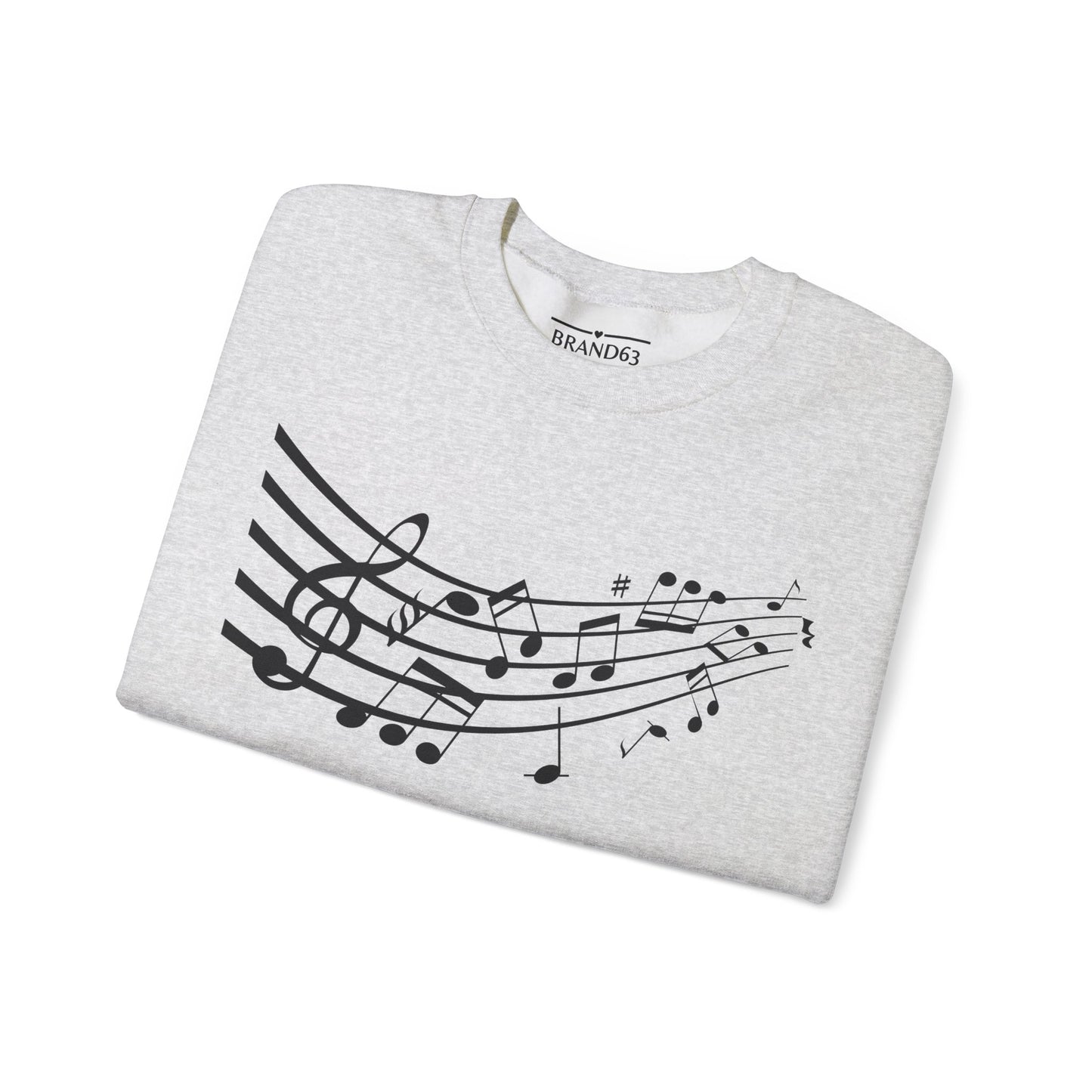 Musical Notes Crewneck Sweatshirt – Perfect for Music Lovers