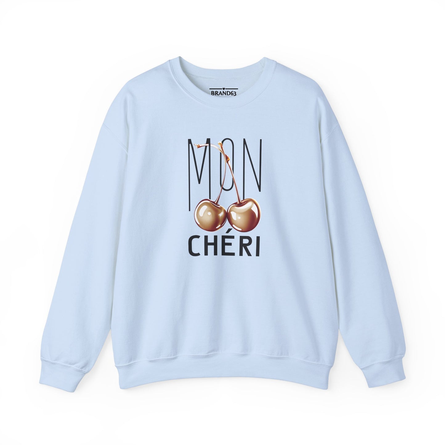 Mon Cheri Art Deco Sweatshirt, Exclusive Gold Cherries Design