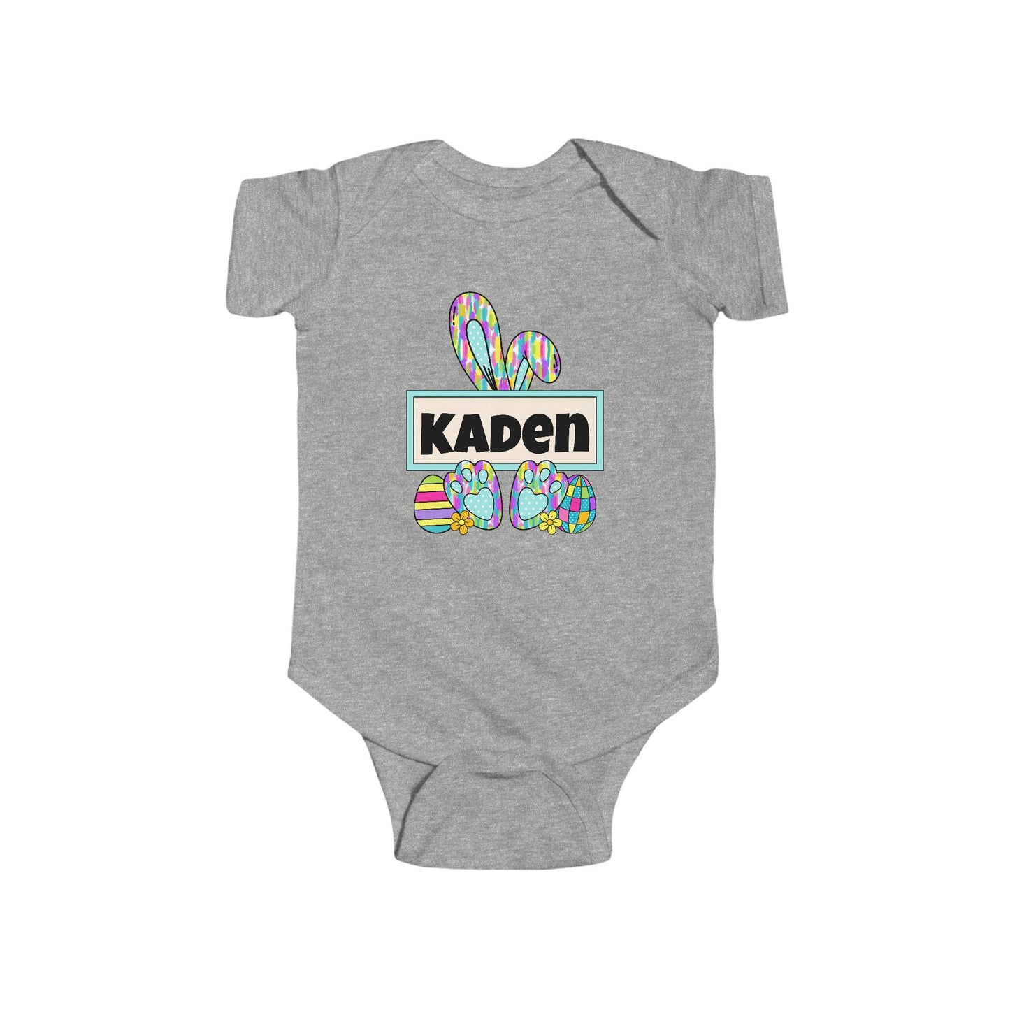 Personalized Name Easter Bunny Infant Onesie-Tshirt