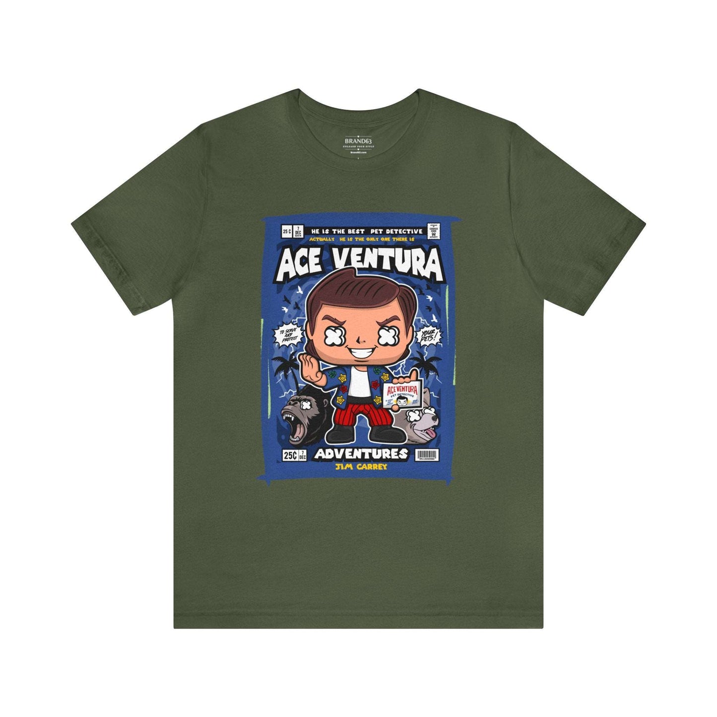 Ace Ventura Retro Comic Book-Pop Art Graphic T-shirt