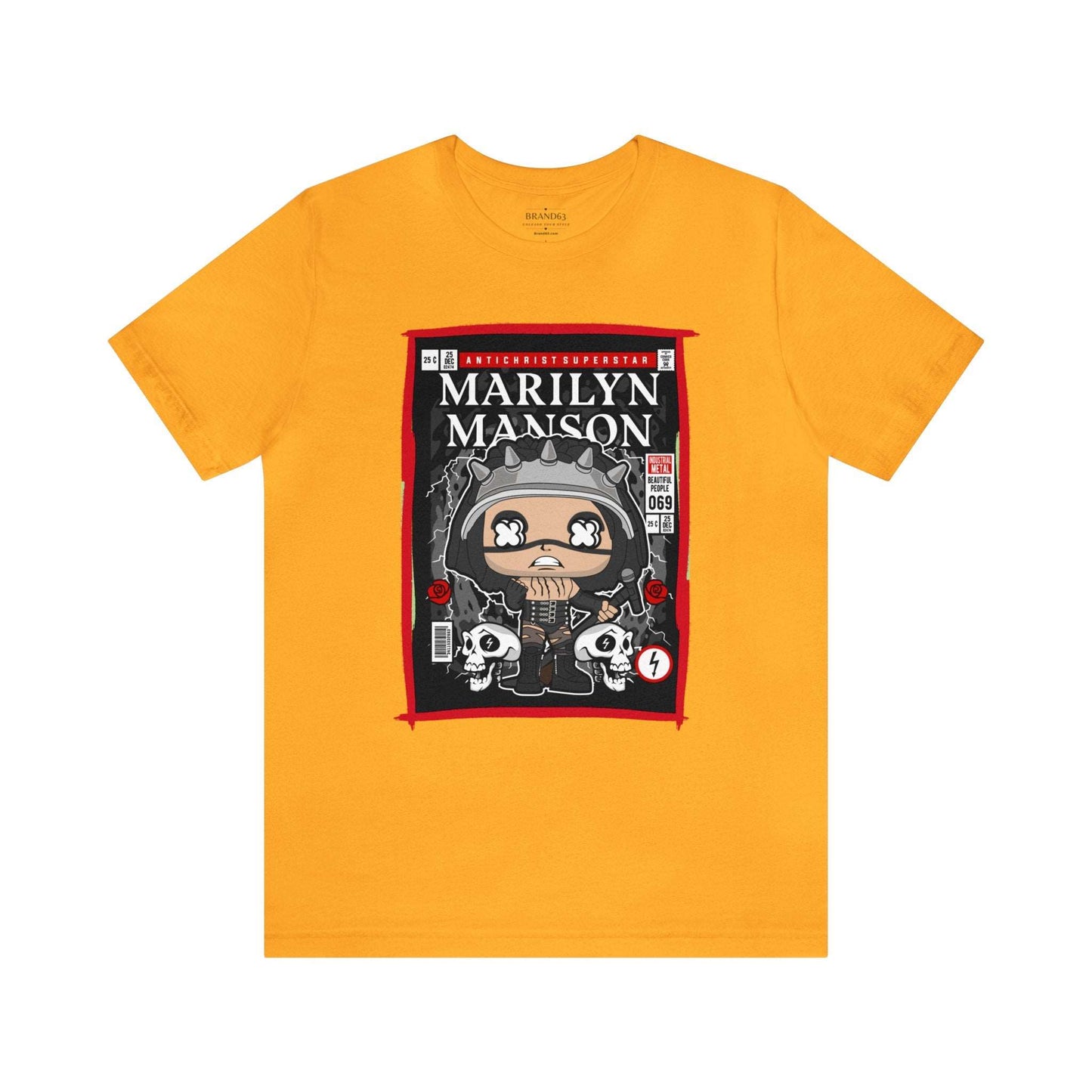 Marilyn Manson Retro Comic Book-Pop Art Graphic T-shirt