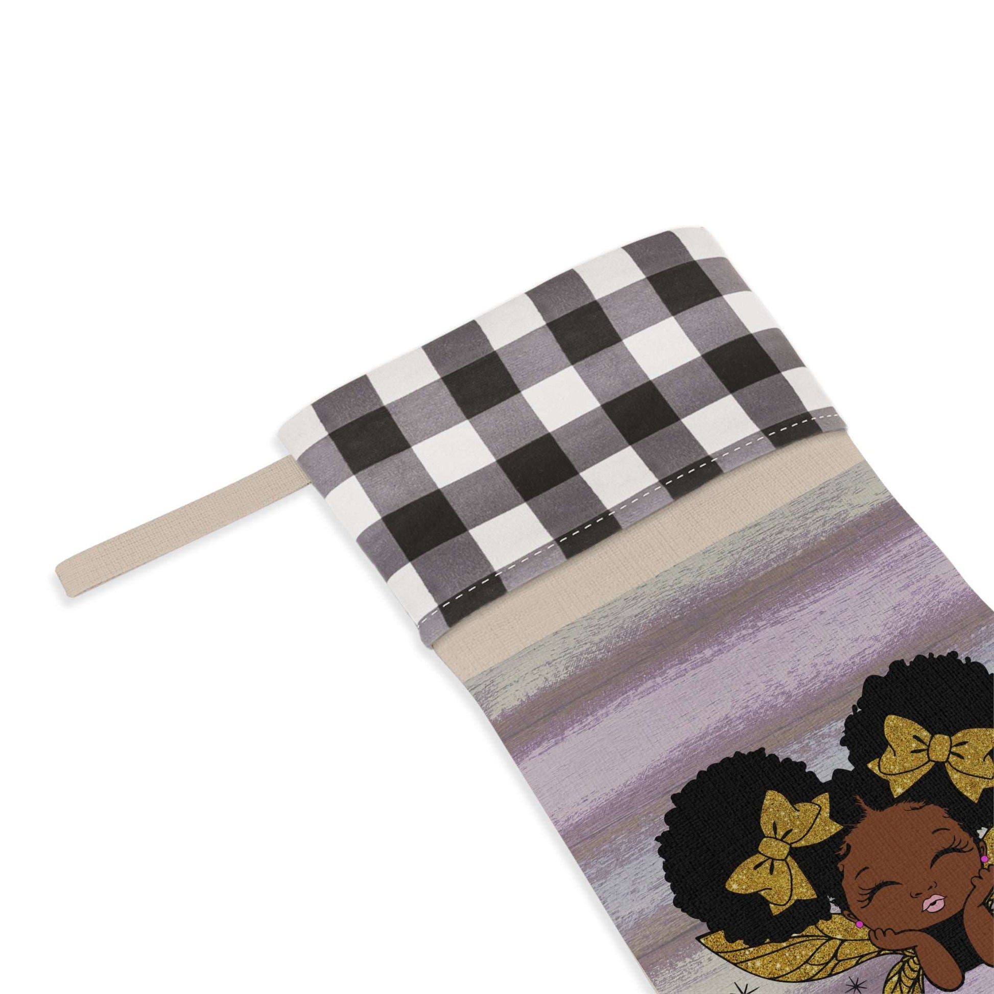 Smooches Christmas Stocking | African American LiL Girl Xmas Candy Bag