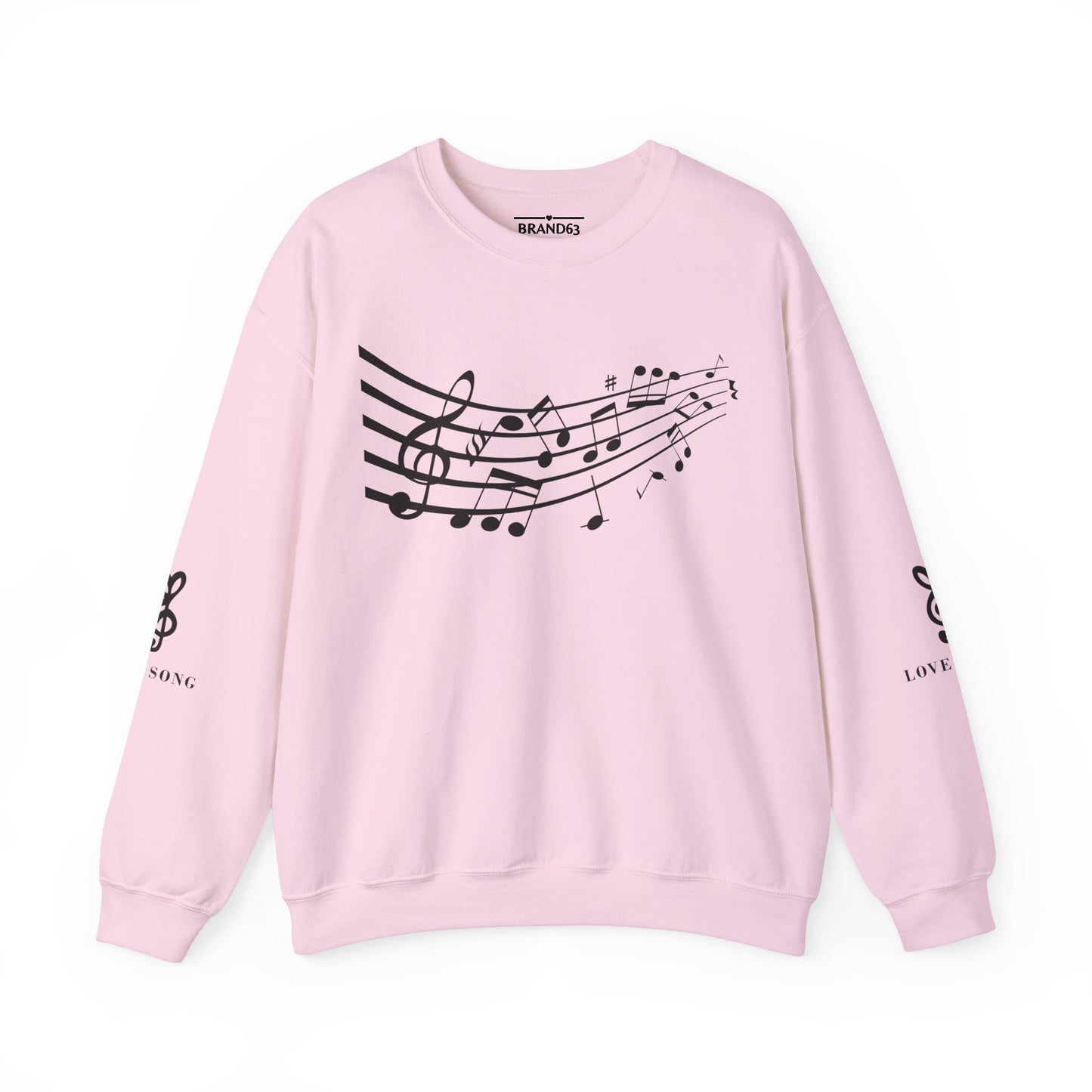 Musical Notes Crewneck Sweatshirt – Perfect for Music Lovers