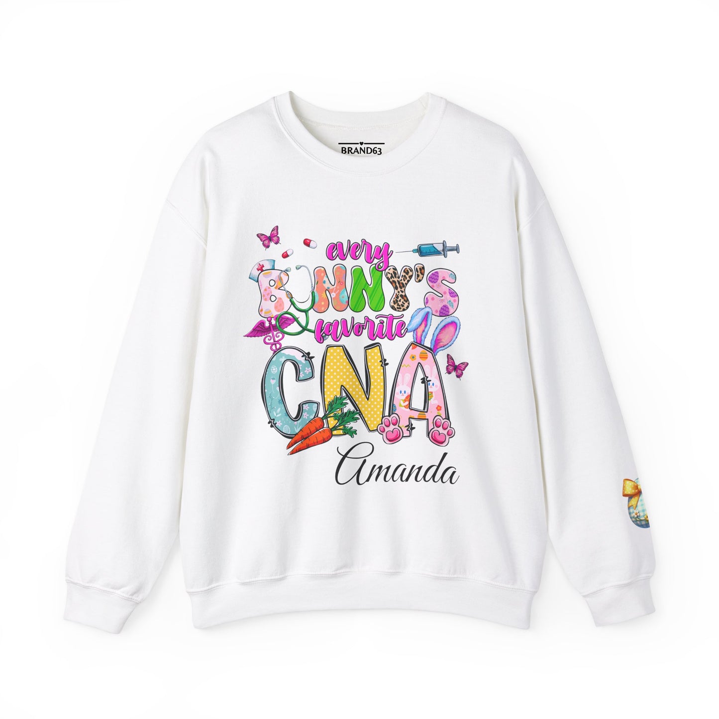 Personalized CNA Easter Bunny Sweatshirt