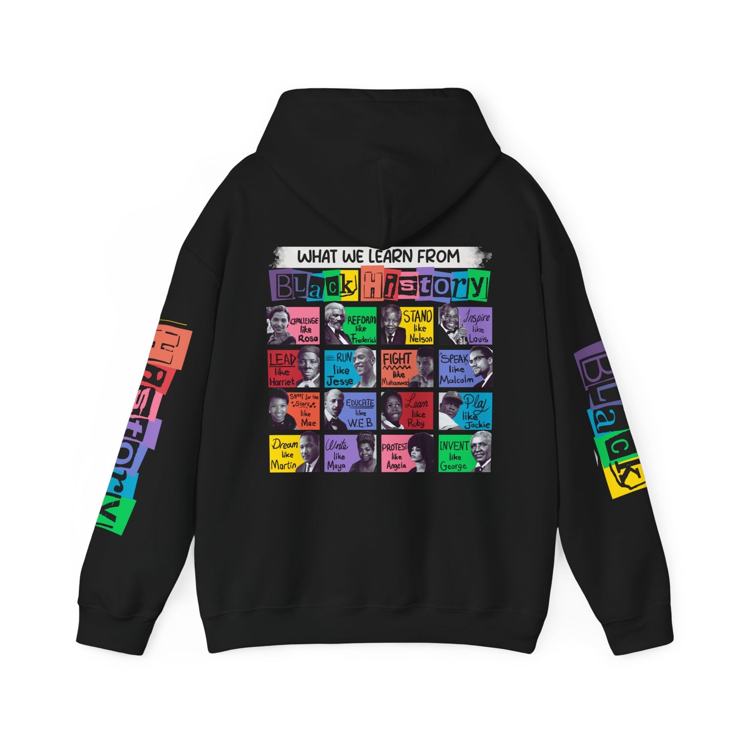 Limited Edition, Black History Icons Hoodie, Beautiful Black Heritage Iconic Apparel, Free Shipping on orders over $100, Celebrate Black History, African American Affirmation