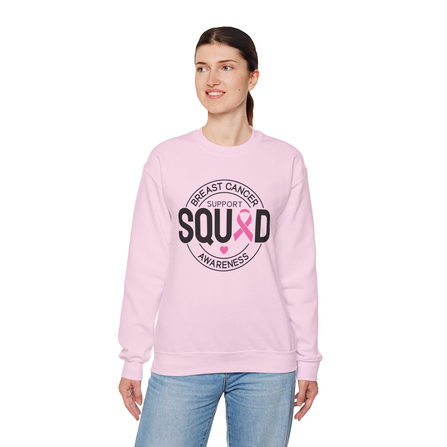 Breast Cancer Awareness Month Crewneck Sweatshirt | Support Squad Apparel