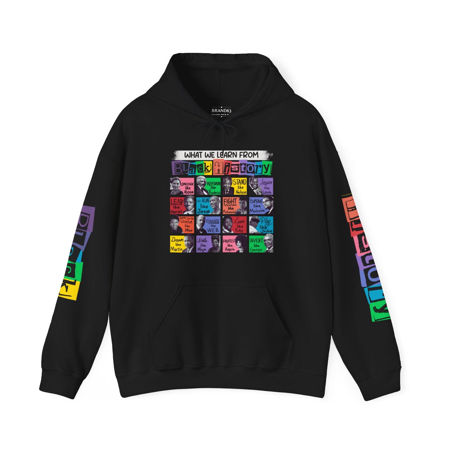 Limited Edition, Black History Icons Hoodie, Beautiful Black Heritage Iconic Apparel, Free Shipping on orders over $100, Celebrate Black History, African American Affirmation