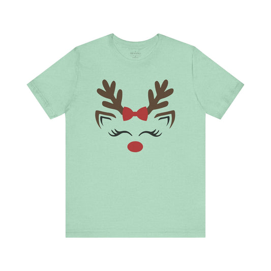 Christmas Red Nose Reindeer Jersey T-Shirt