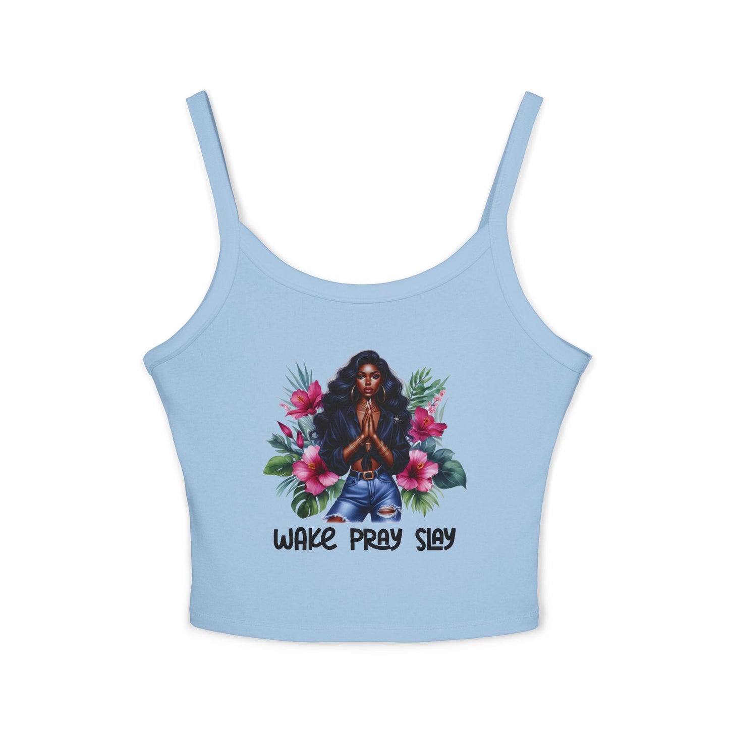 Women's Afro-Chic  Wake Pray Slay Beautiful Tank Top