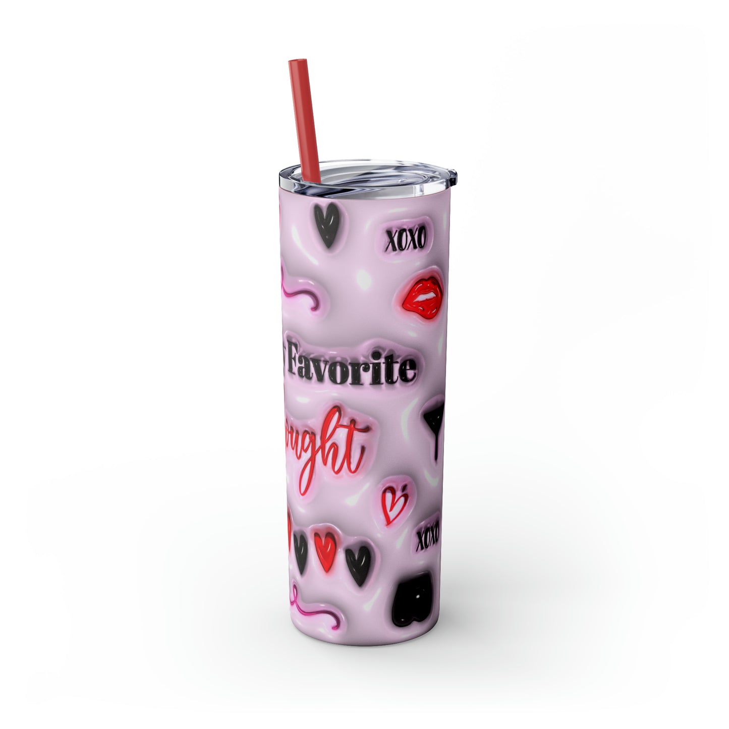 Valentine's Day Dirty Thoughts Skinny Tumbler