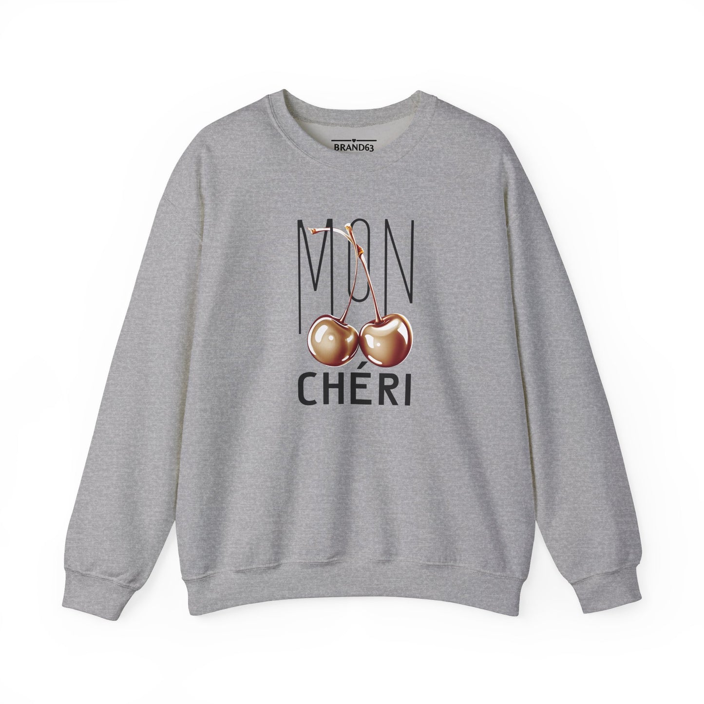 Mon Cheri Art Deco Sweatshirt, Exclusive Gold Cherries Design