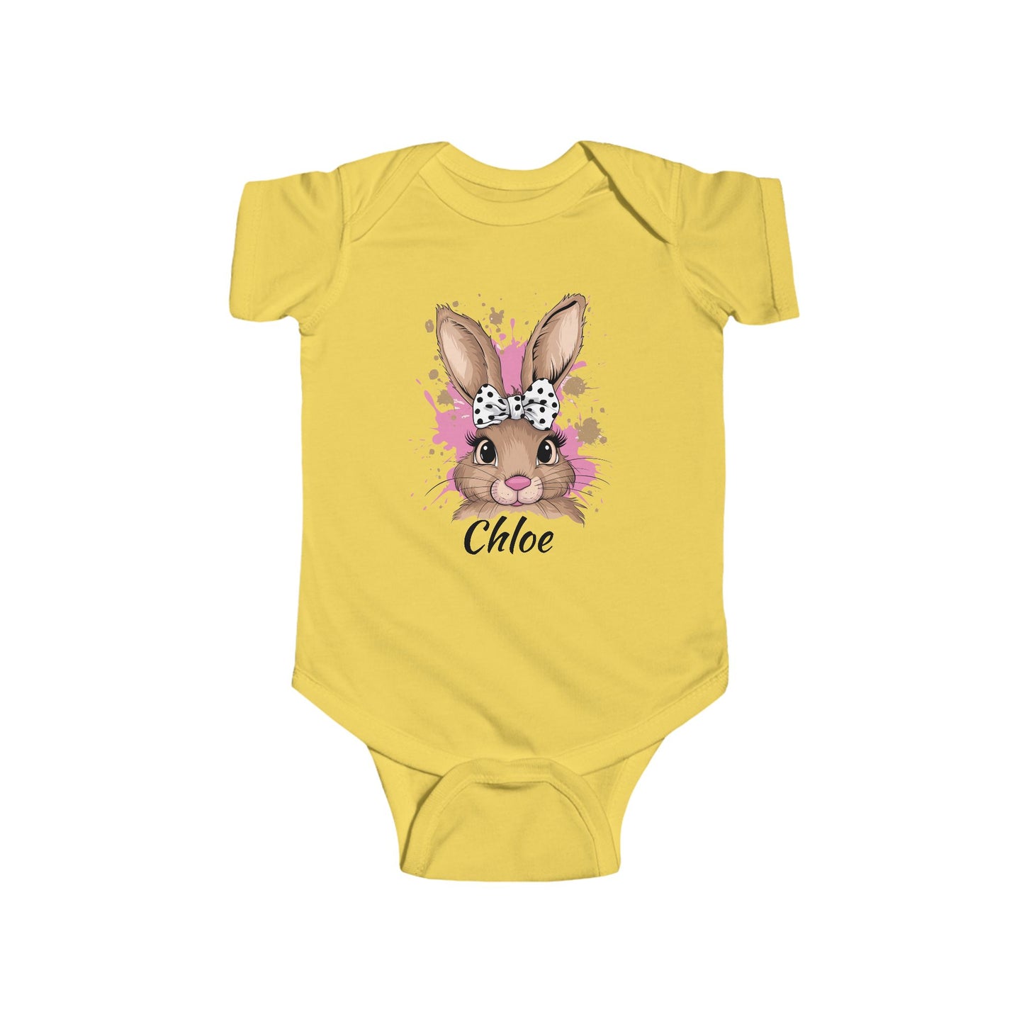 Personalized Name Easter Bunny Infant Onesie