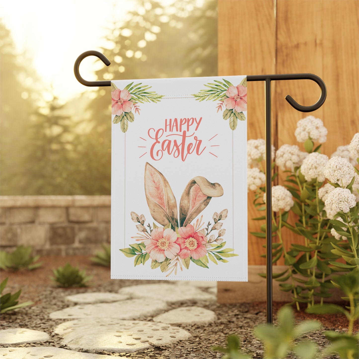 Easter Garden Banner - Happy Easter Floral Design