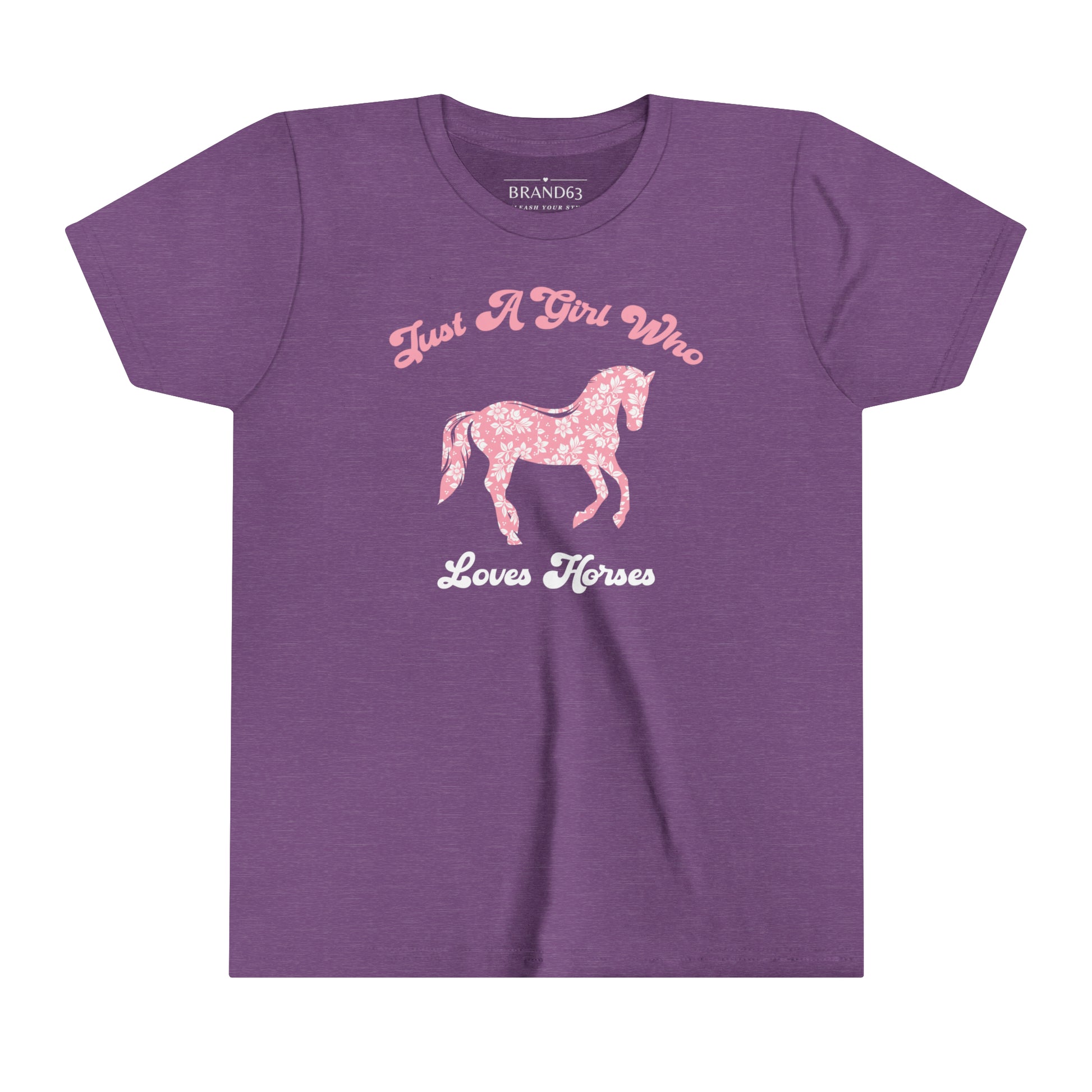 Girl's Graphic Design T-shirt , Girl's Clothing Sale, Brand63, girls horse shirt, girls horse clothing sale, I love horses