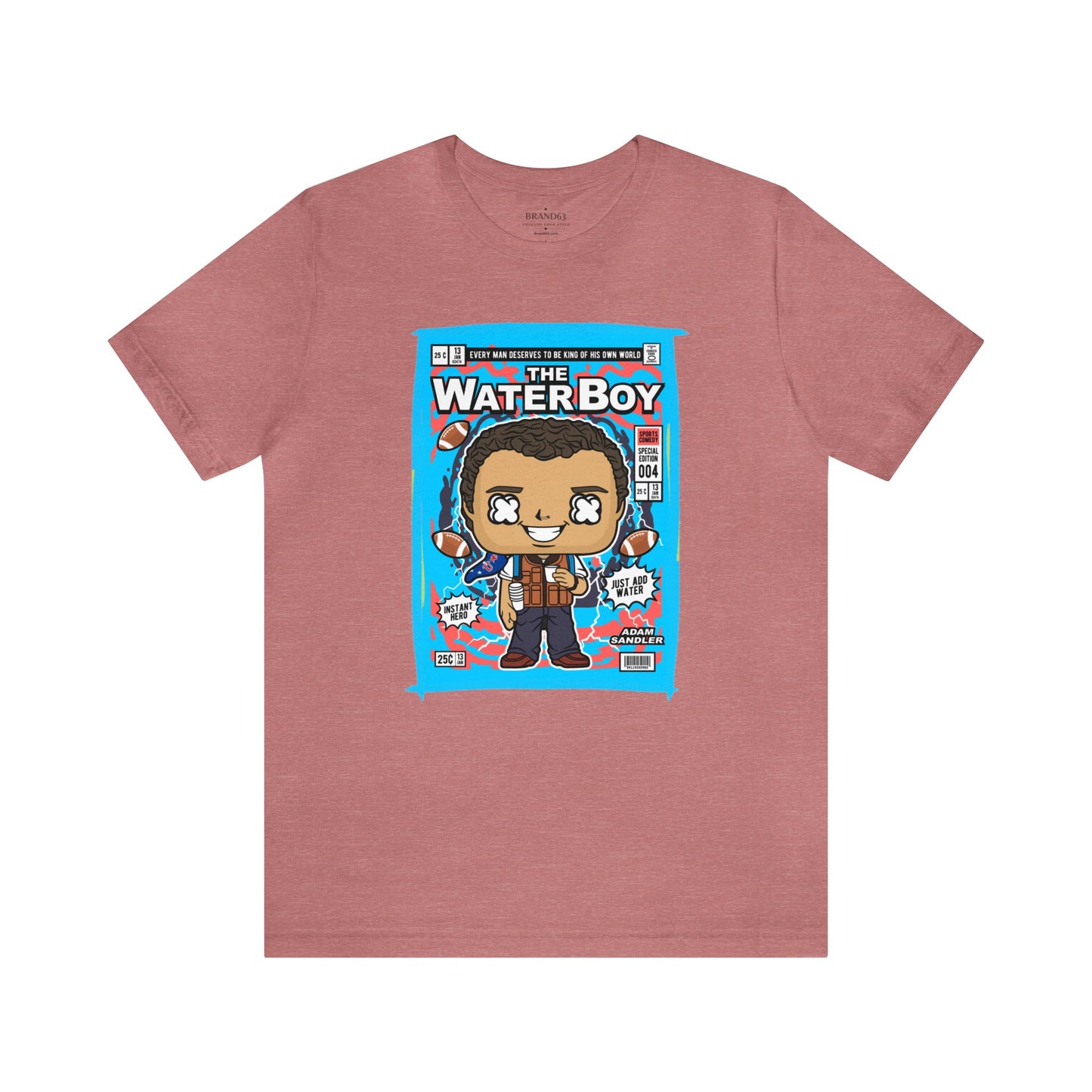 Brand63's exclusive The Water Boy Comic Book-Pop Art T-shirt collection, featuring vibrant designs with free shipping on orders over $100