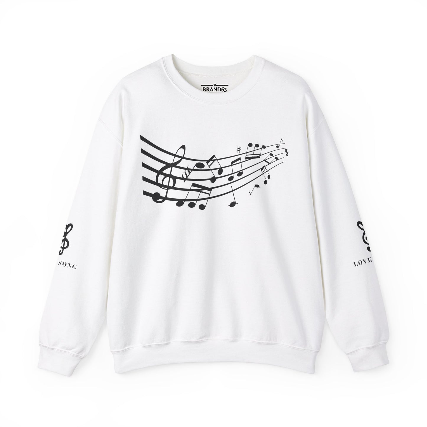 Musical Notes Crewneck Sweatshirt – Perfect for Music Lovers