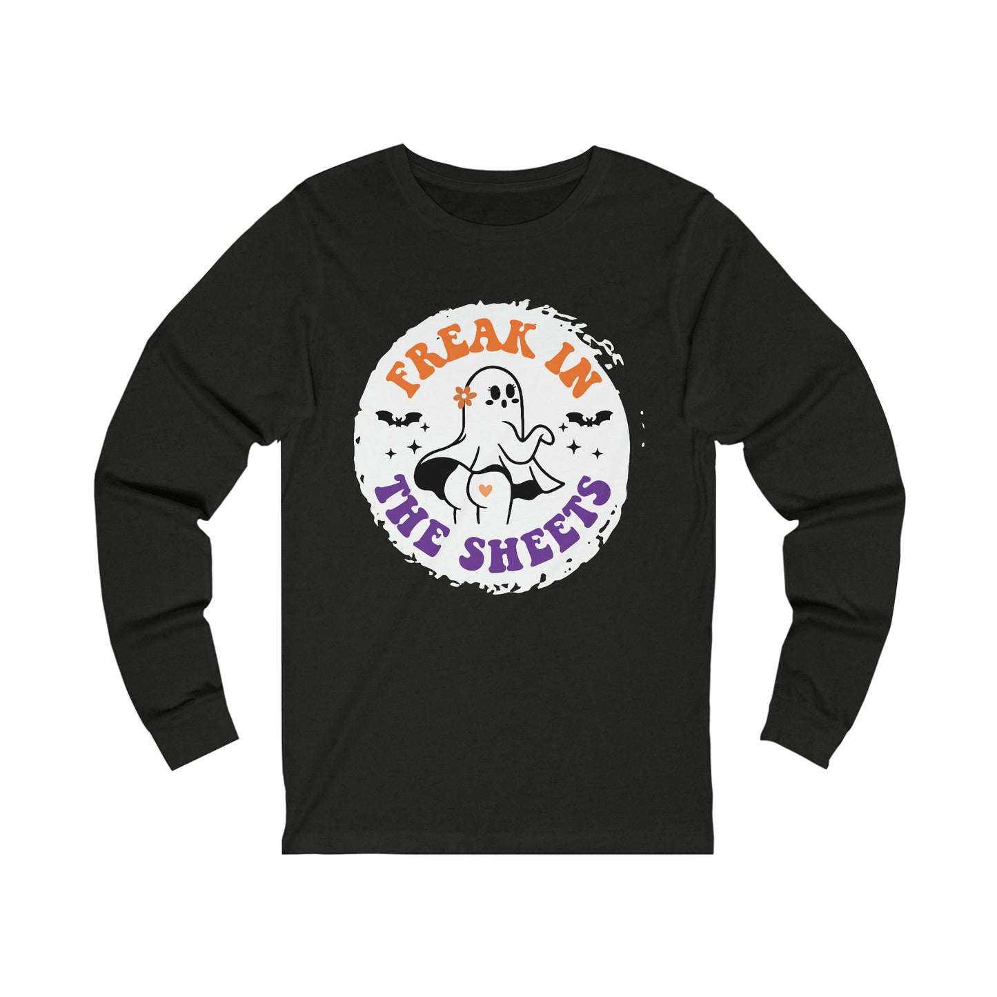 Halloween Freak in The Sheets Ghost Jersey Long Sleeve Tee - Brand63