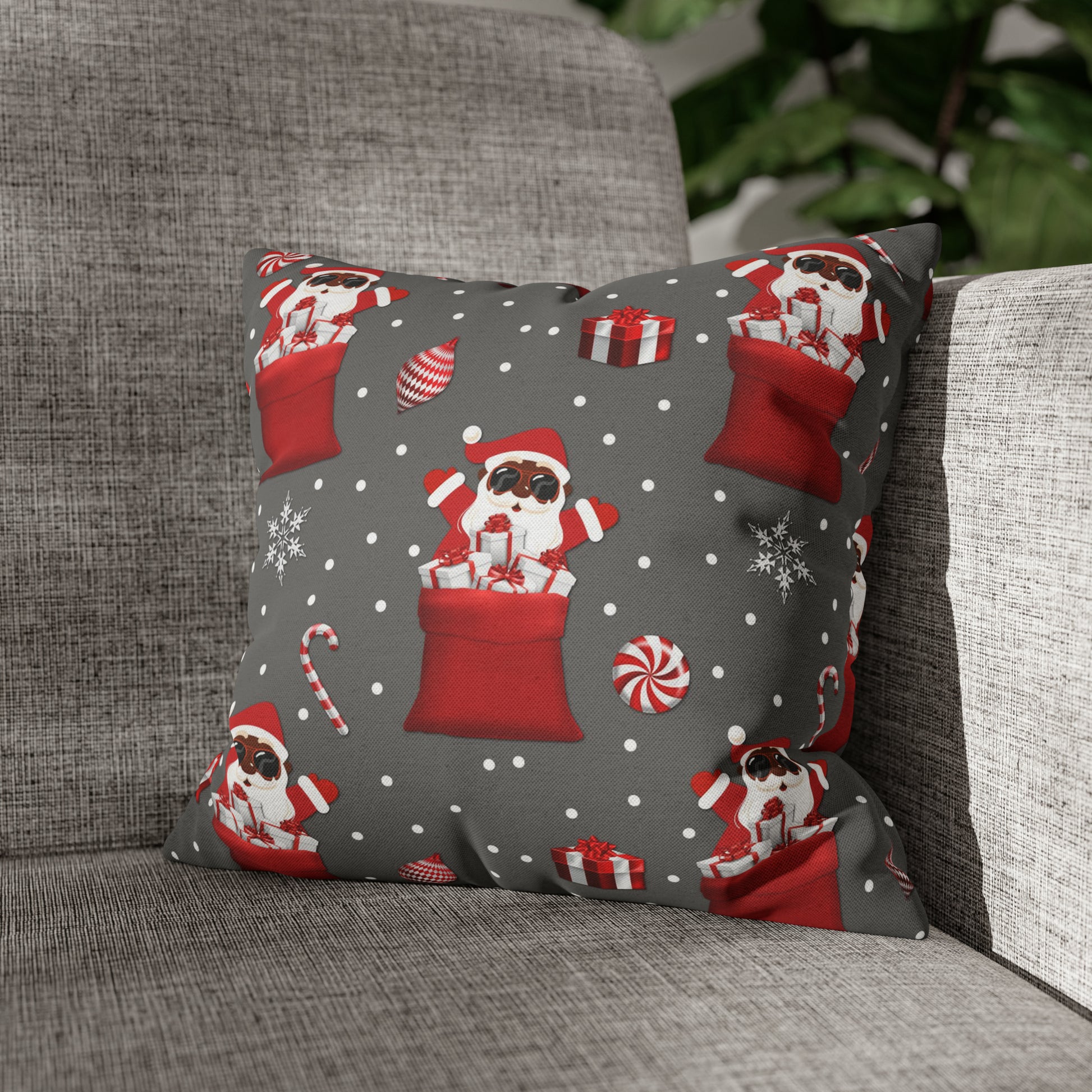 Exclusive Christmas Black Santa Pillow Cases