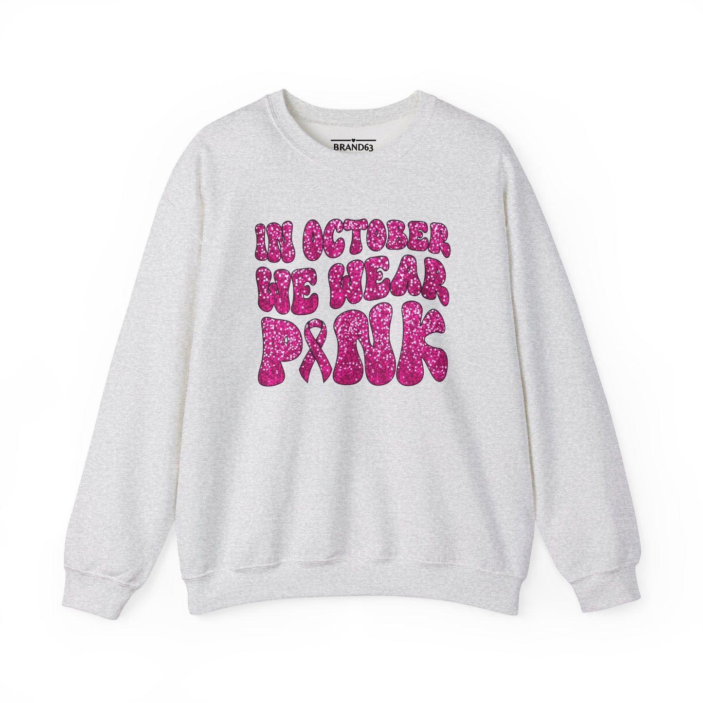 Breast Cancer Awareness Crewneck Sweatshirt | Wear Pink In October