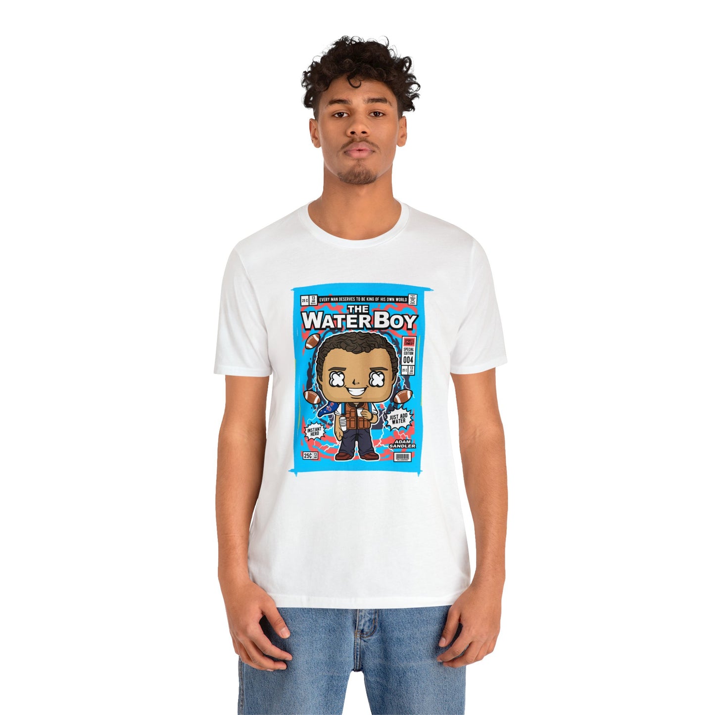 Brand63's exclusive The Water Boy Comic Book-Pop Art T-shirt collection, featuring vibrant designs with free shipping on orders over $100