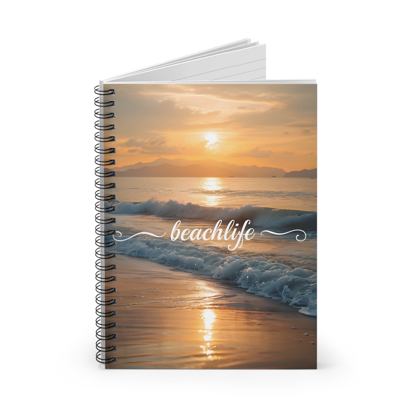 Beachlife Spiral Notebook - Ruled Lines for Inspirational Writing