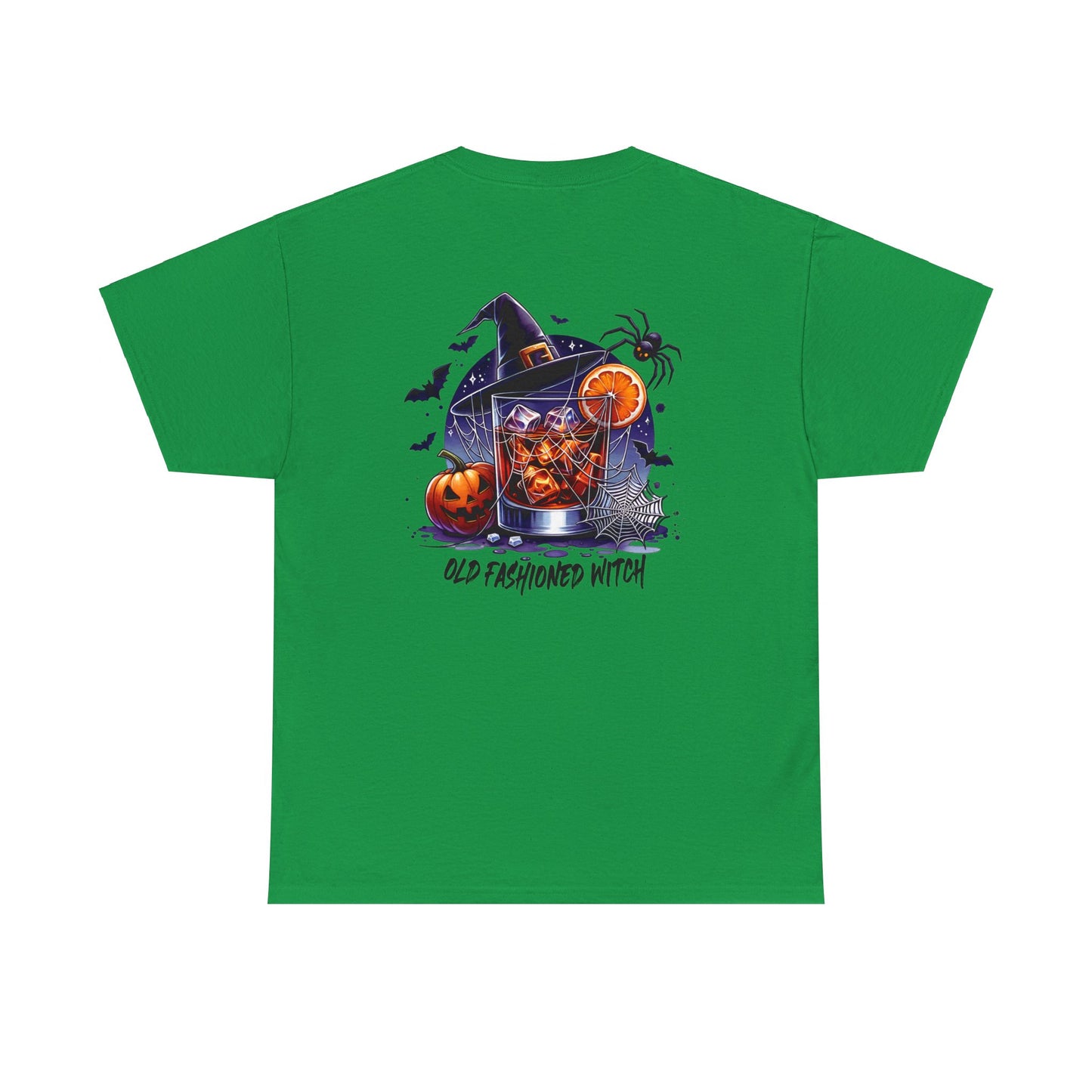 Spooky Witchy Halloween T-Shirt , Plus Size Tops, Halloween Costume shirt, Adult Halloween shirt. Image Green Halloween Shirt