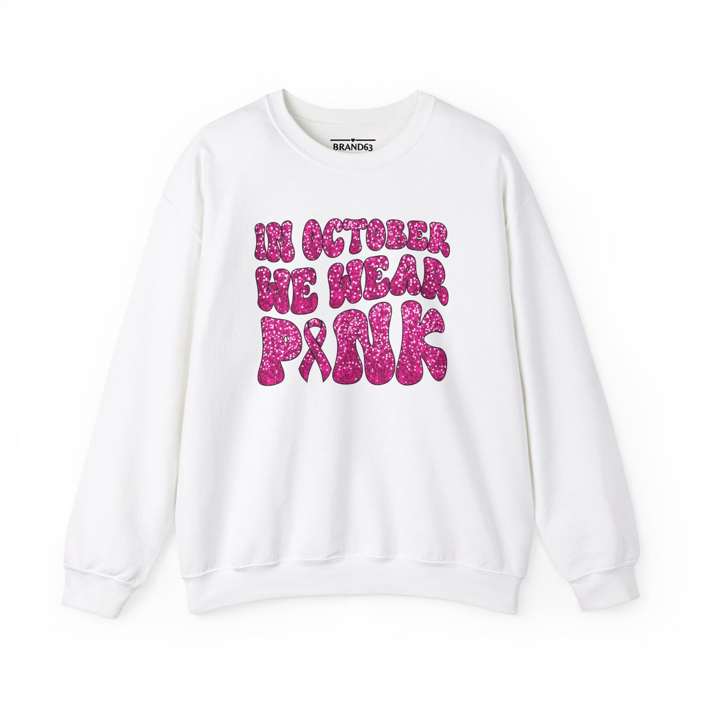 Breast Cancer Awareness Crewneck Sweatshirt | Wear Pink In October