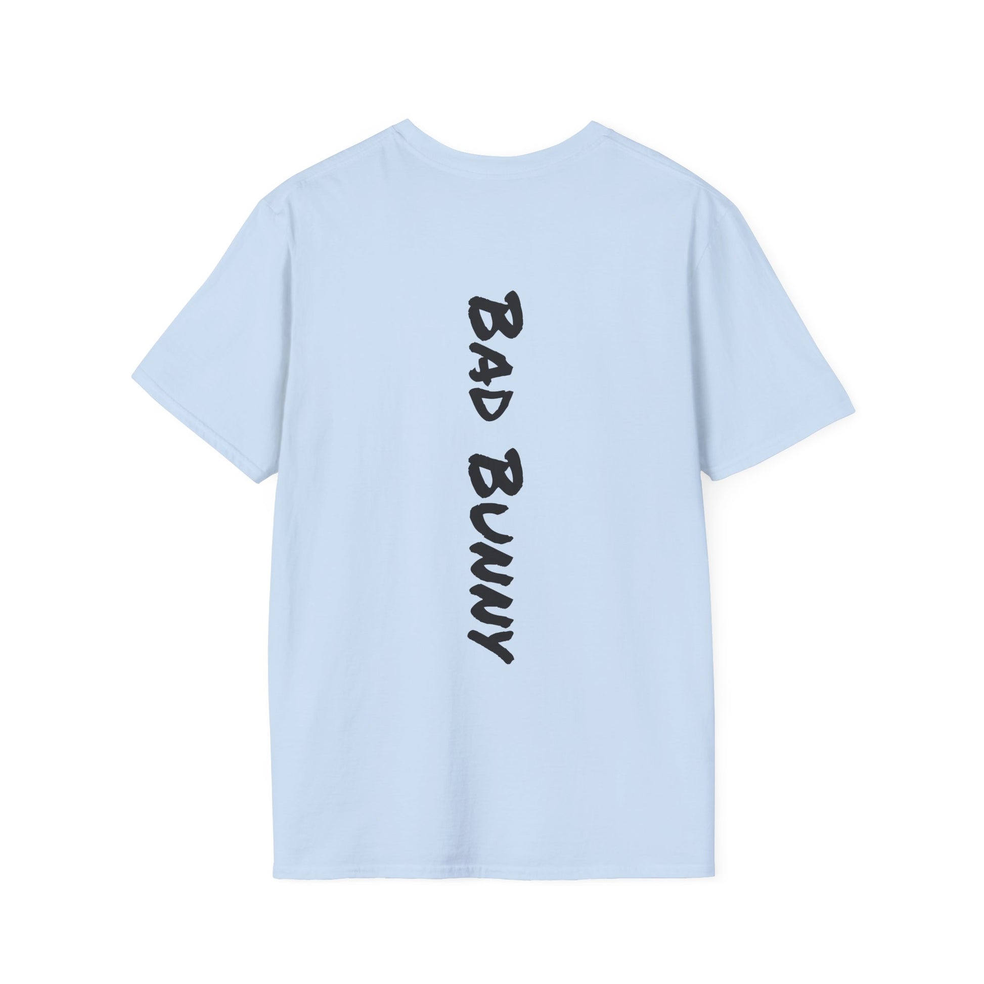 Bad Bunny inspired grey t-shirt with 'Break The Rules' slogan for spring break vacation wear, featuring free shipping. White Tshirt