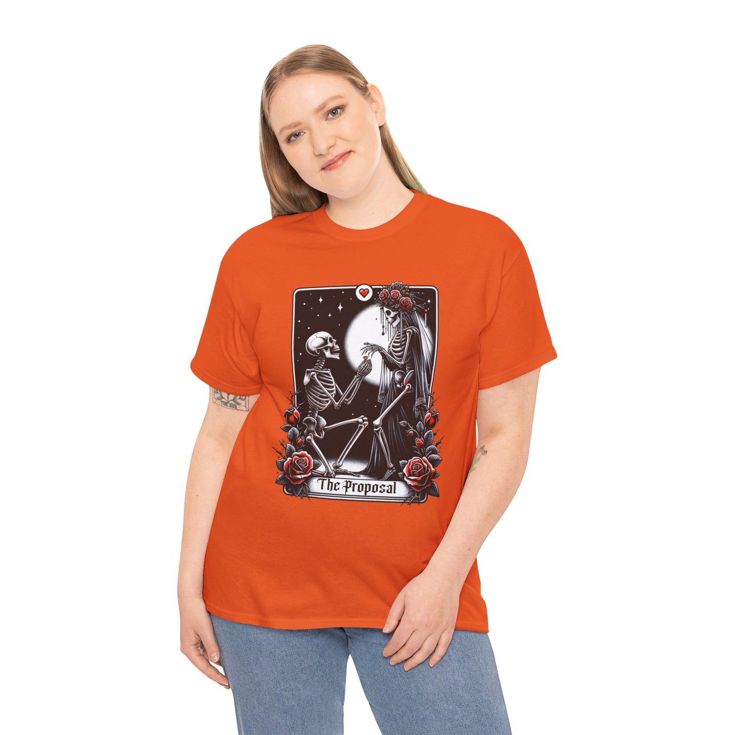 Gothic Proposal Skeleton Halloween T-Shirt