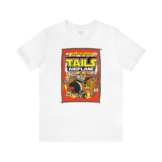 Brand63's exclusive Tails Airplane Sky Club Comic Book-Pop Art T-shirt collection, featuring vibrant designs with free shipping on orders over $100