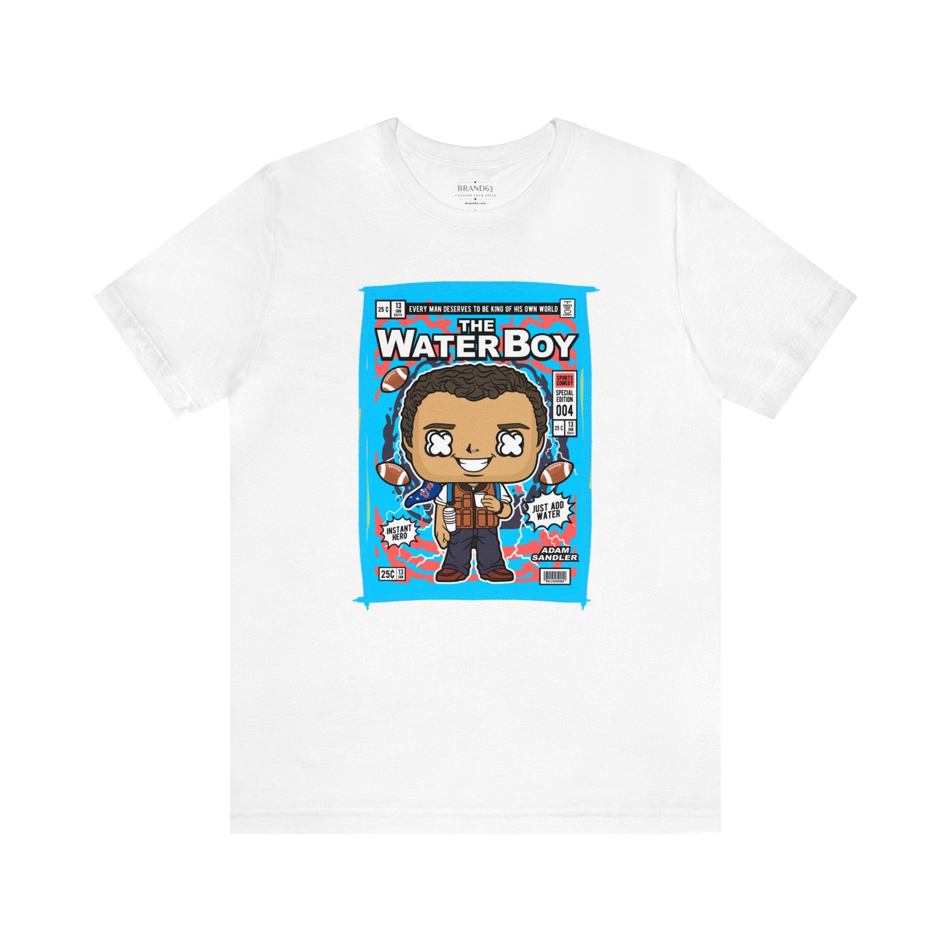 Brand63's exclusive The Water Boy Comic Book-Pop Art T-shirt collection, featuring vibrant designs with free shipping on orders over $100