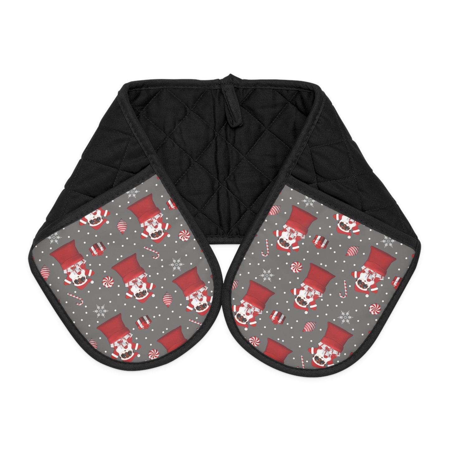 Exclusive Christmas Black Santa Oven Mitts