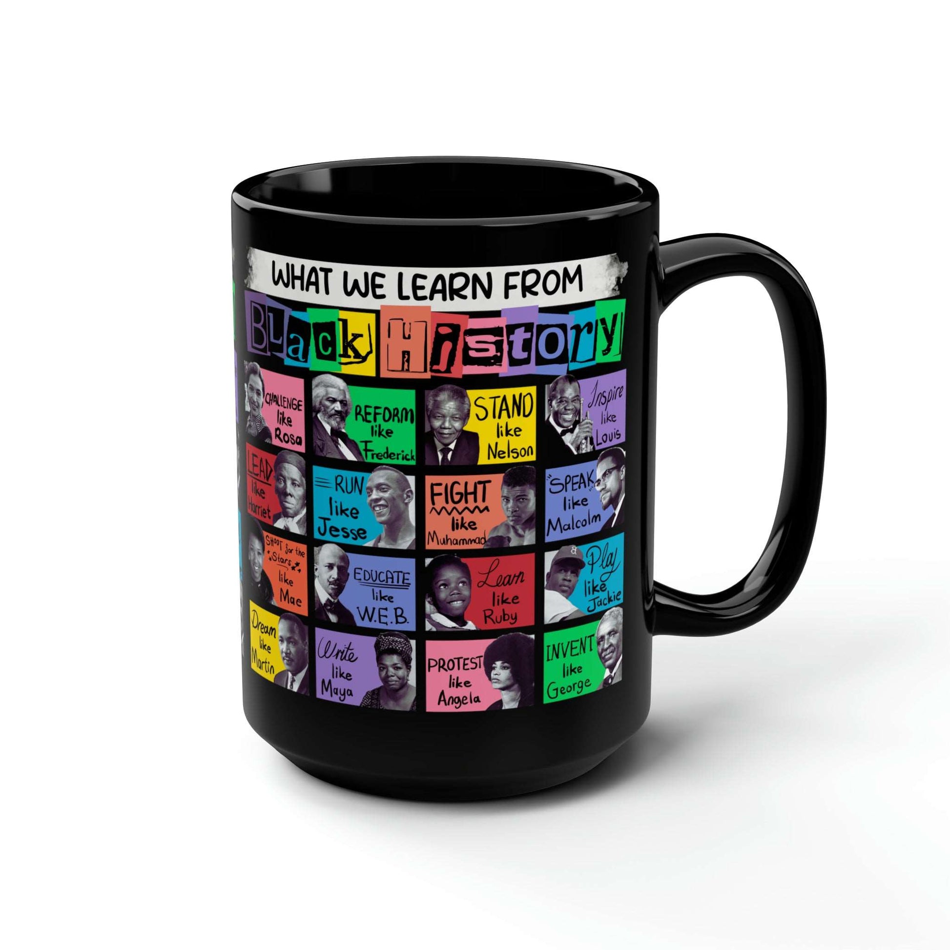 Discover the Black History Legacy Iconic Coffee Mug, from our exclusive Celebrate Black History Series. Black Pride, African American Affirmation. Beautiful intelligent Black People. Free Shipping over $100. Join the thousands of happy customers. 