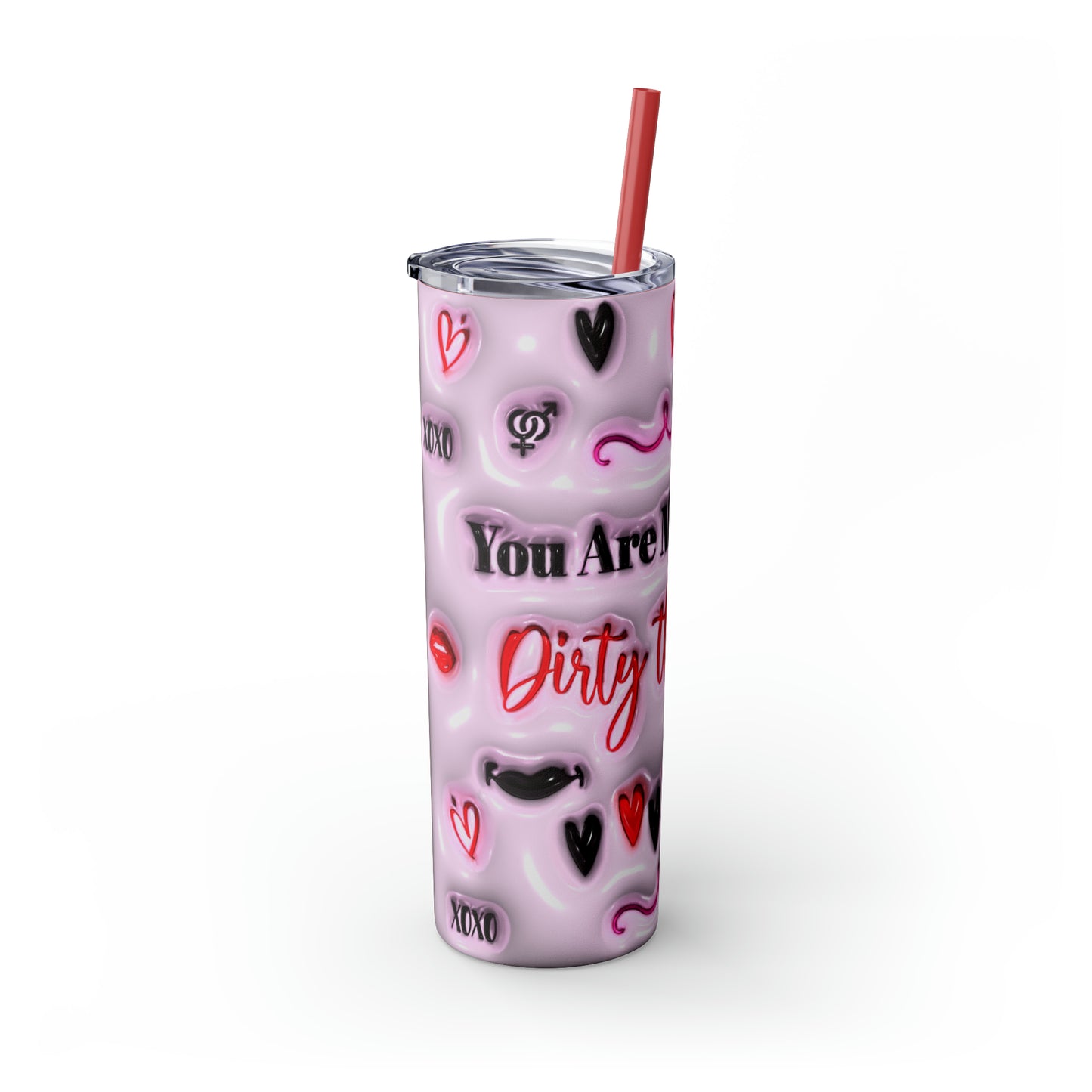 Valentine's Day Dirty Thoughts Skinny Tumbler