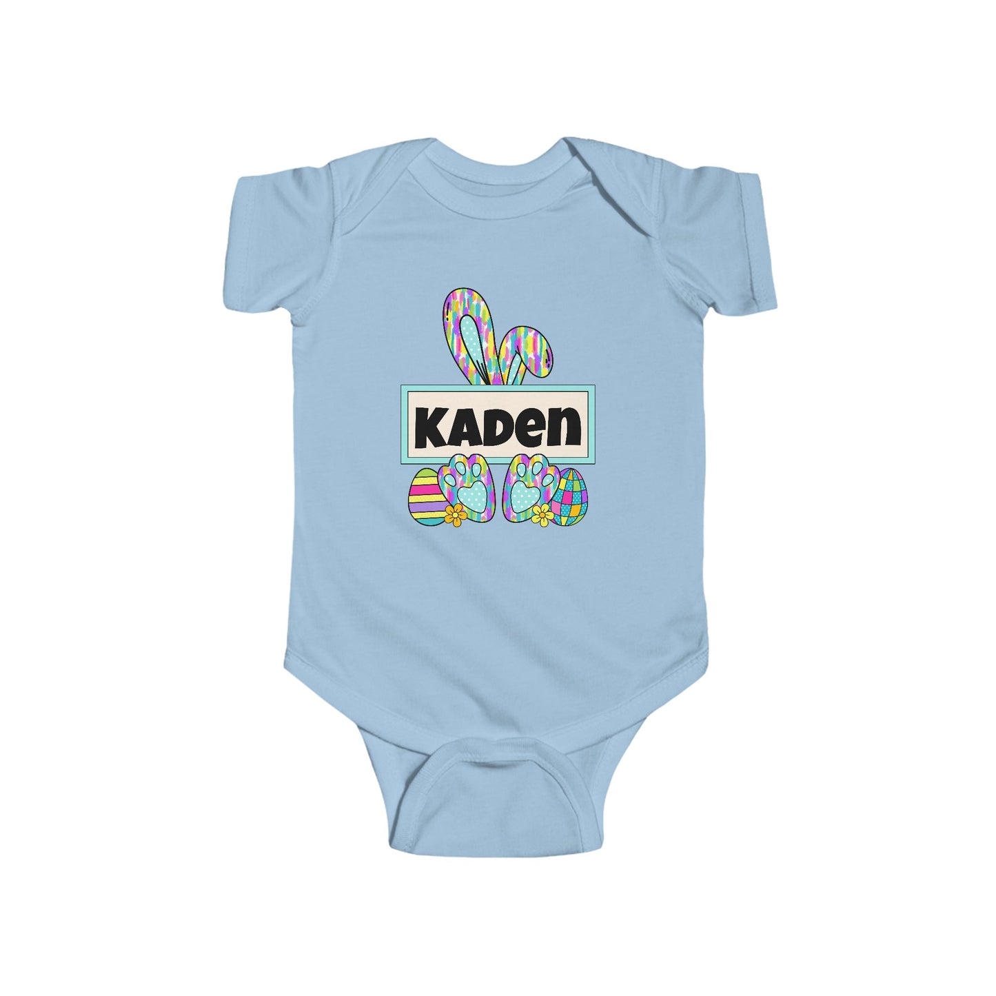 Personalized Name Easter Bunny Infant Onesie-Tshirt