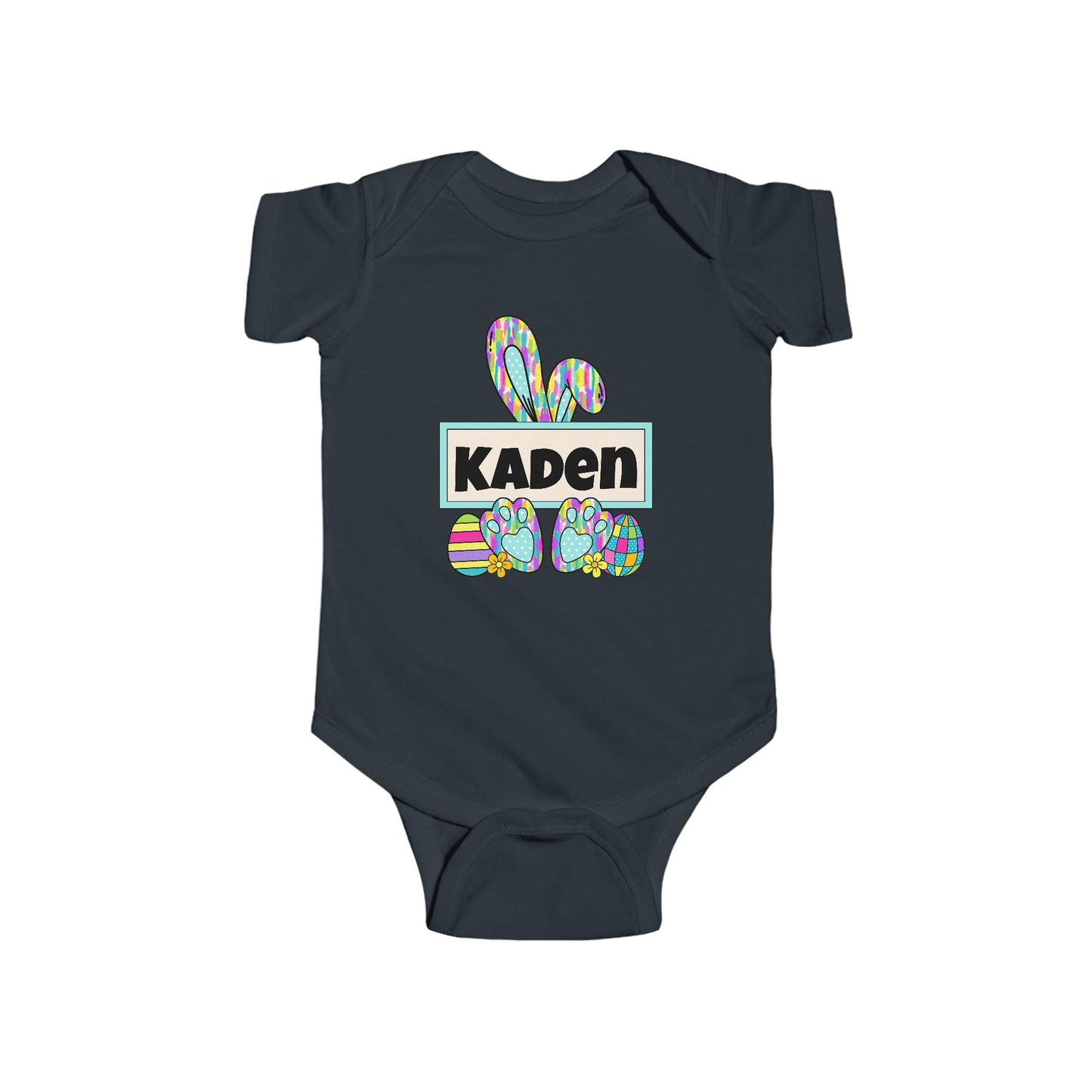 Personalized Name Easter Bunny Infant Onesie-Tshirt