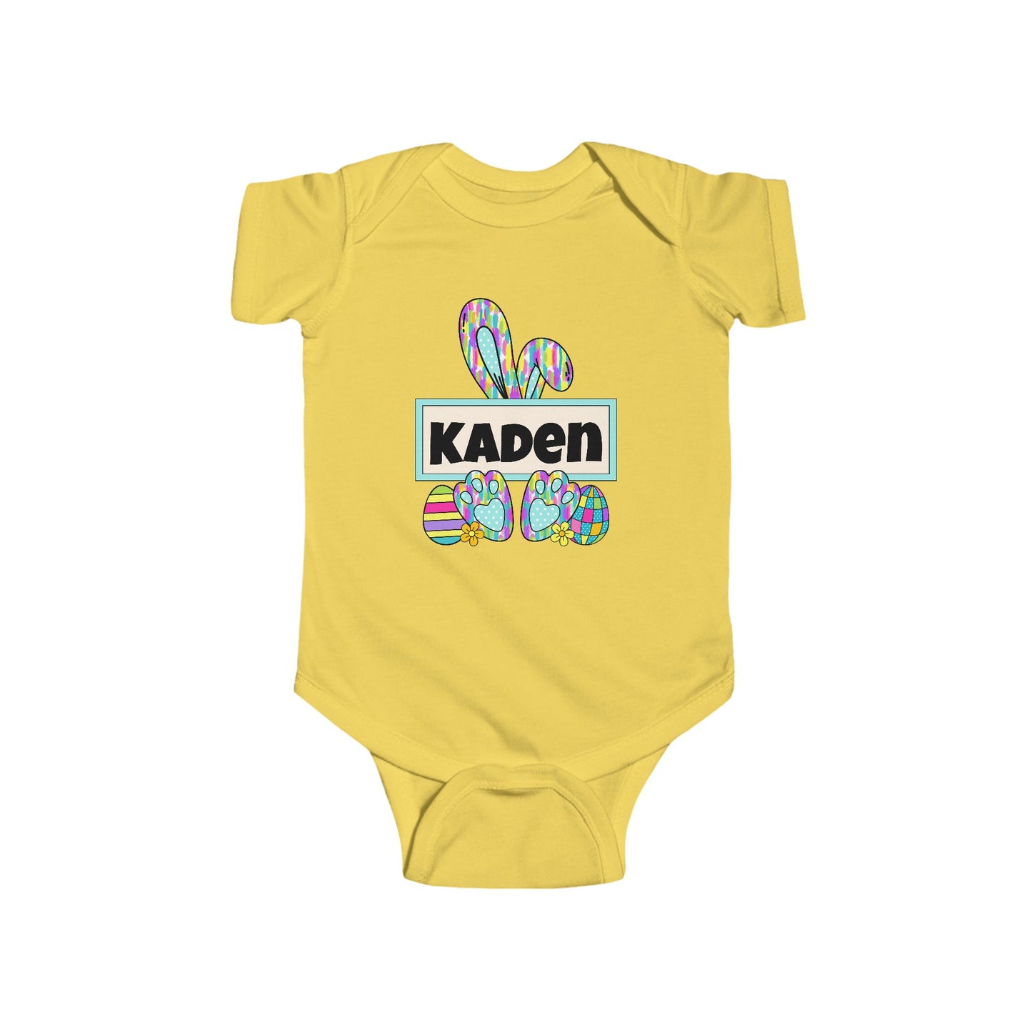 Personalized Name Easter Bunny Infant Onesie-Tshirt