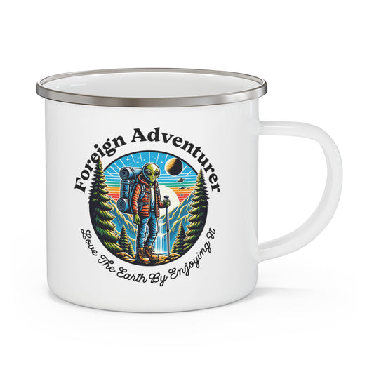 Alien Hiker Outdoor Adventure Camping Mug