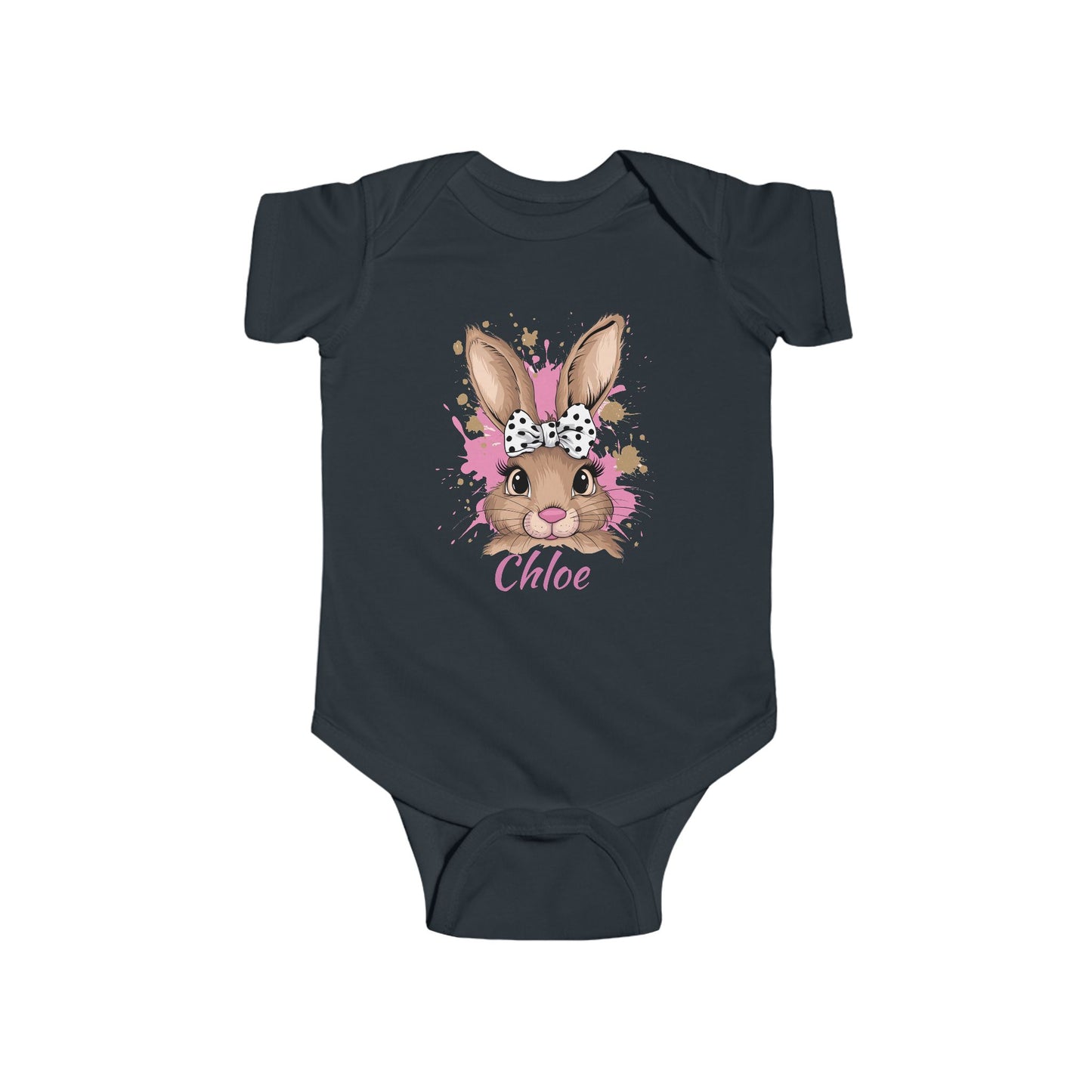 Personalized Name Easter Bunny Infant Onesie