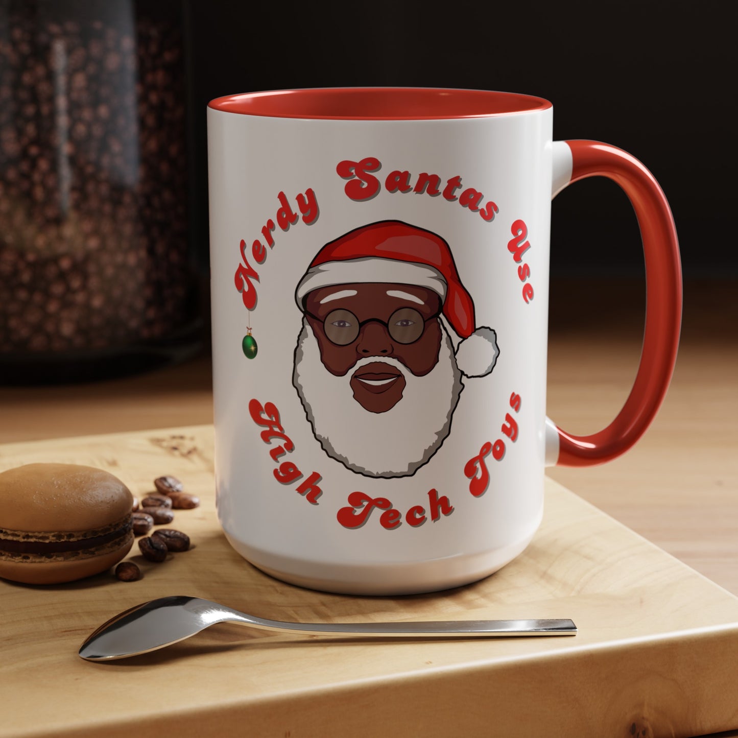 EXCLUSIVE Nerdy Black Santa Coffee Mug (15oz)